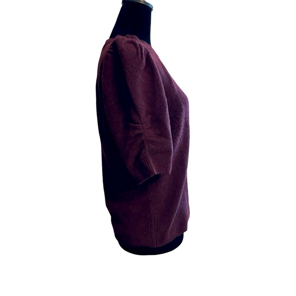 Burgundy WHBM short sleeve sweater - Picture 3 of 8